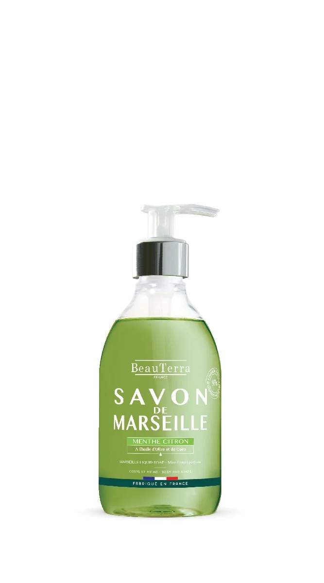 Marseillské tekuté mydlo - Mäta citrón - 300ml 1×300 ml, tekuté mydlo