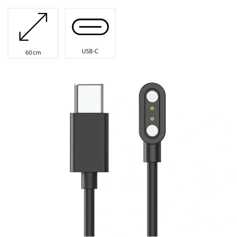 Hama nabíjací kábel pre Hama smart hodinky magnetický, USB-C, 60 cm, čierny