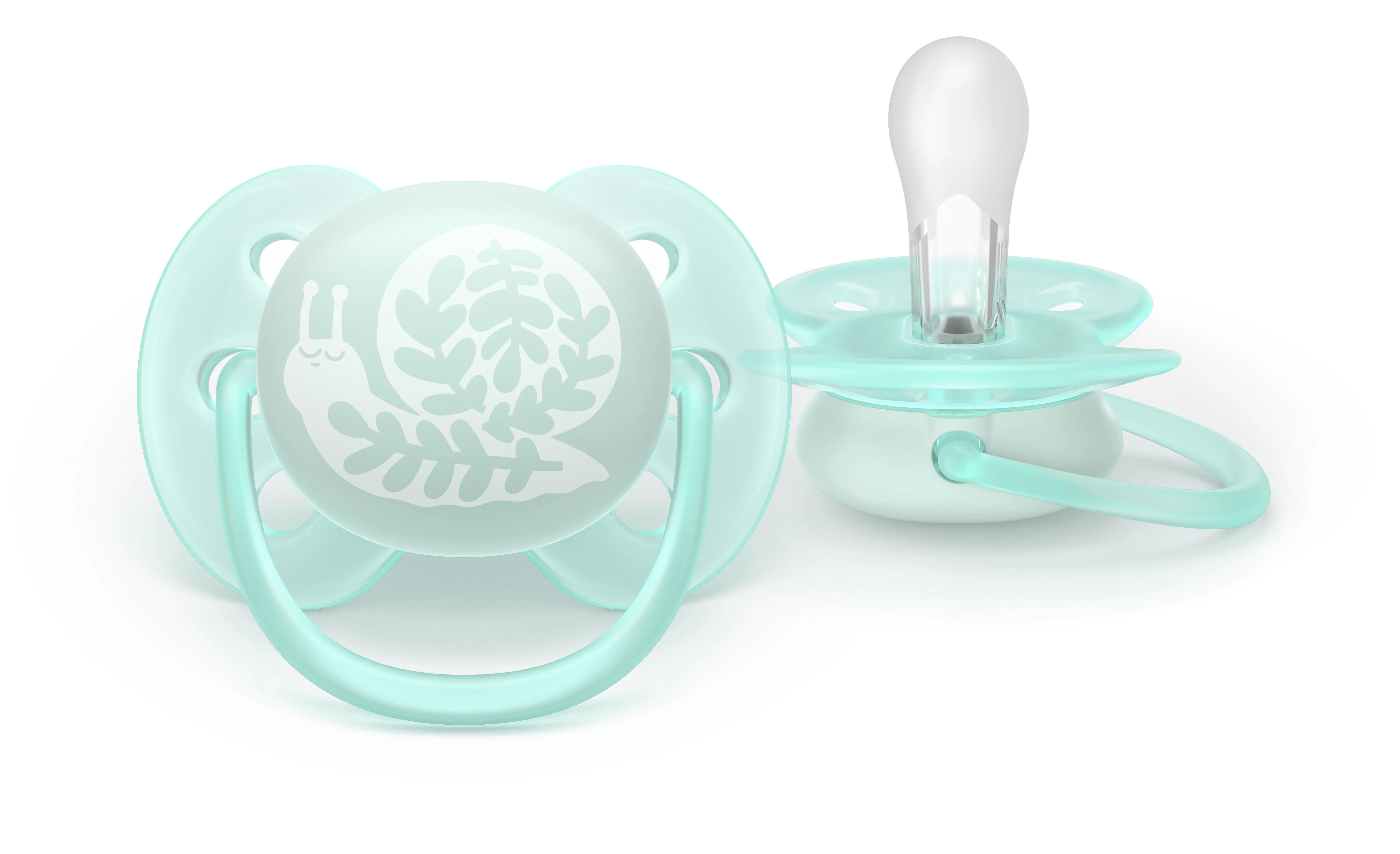 Philips AVENT - Cumlík Ultrasoft s obrázkom SCF091/41, 0-6 m, neutral 2 ks