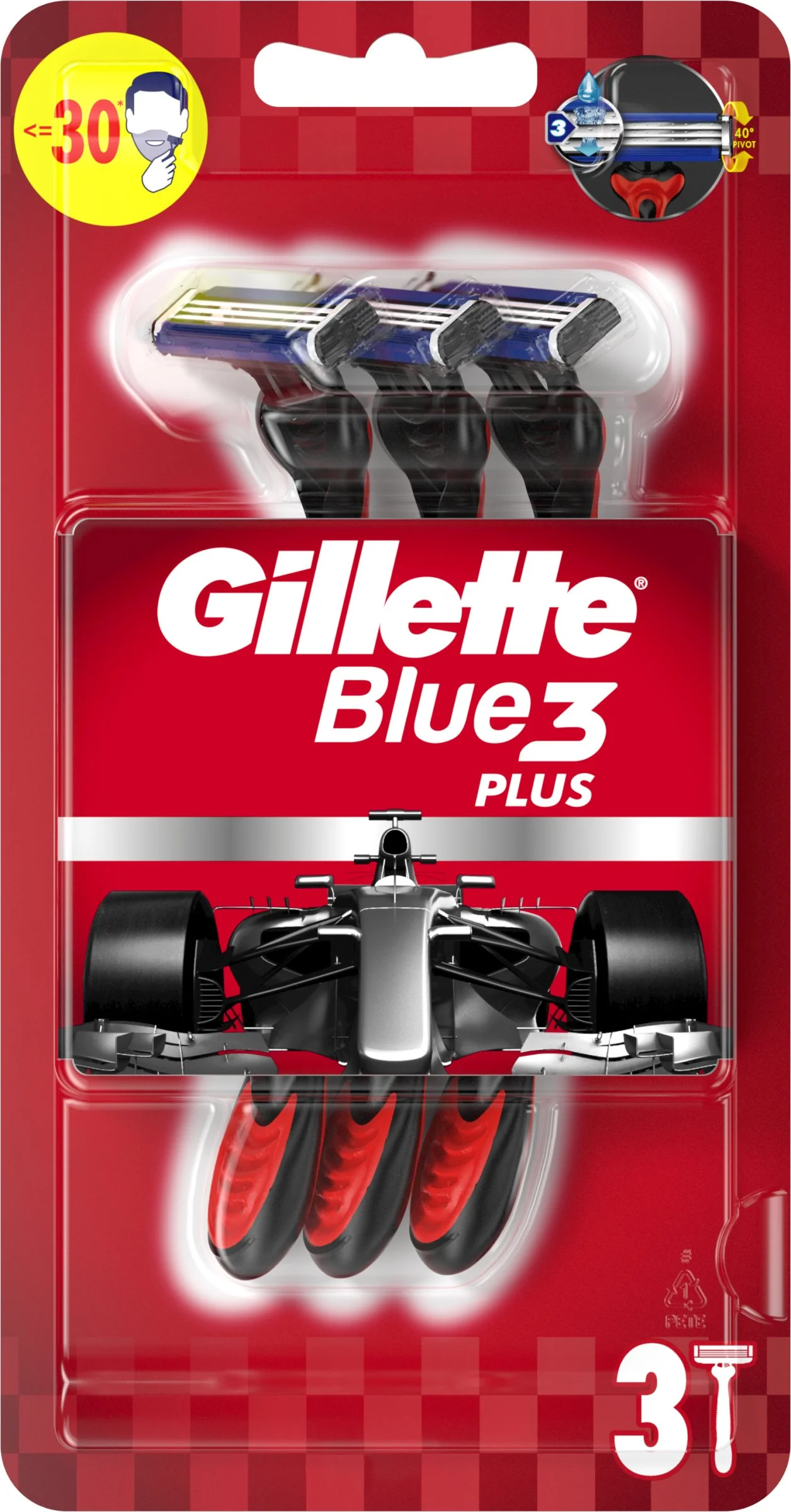 GILLETTE Blue 3 Pride Jednorazové pánske žiletky 3ks 1×3 ks, žiletky