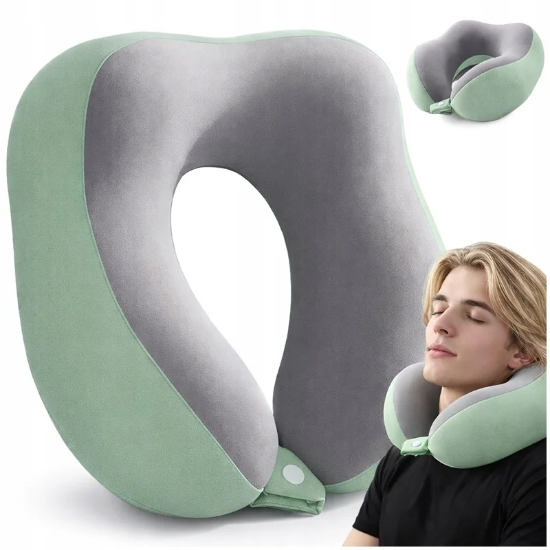 MG Neck Pillow cestovný vankúš, zelený / sivý 