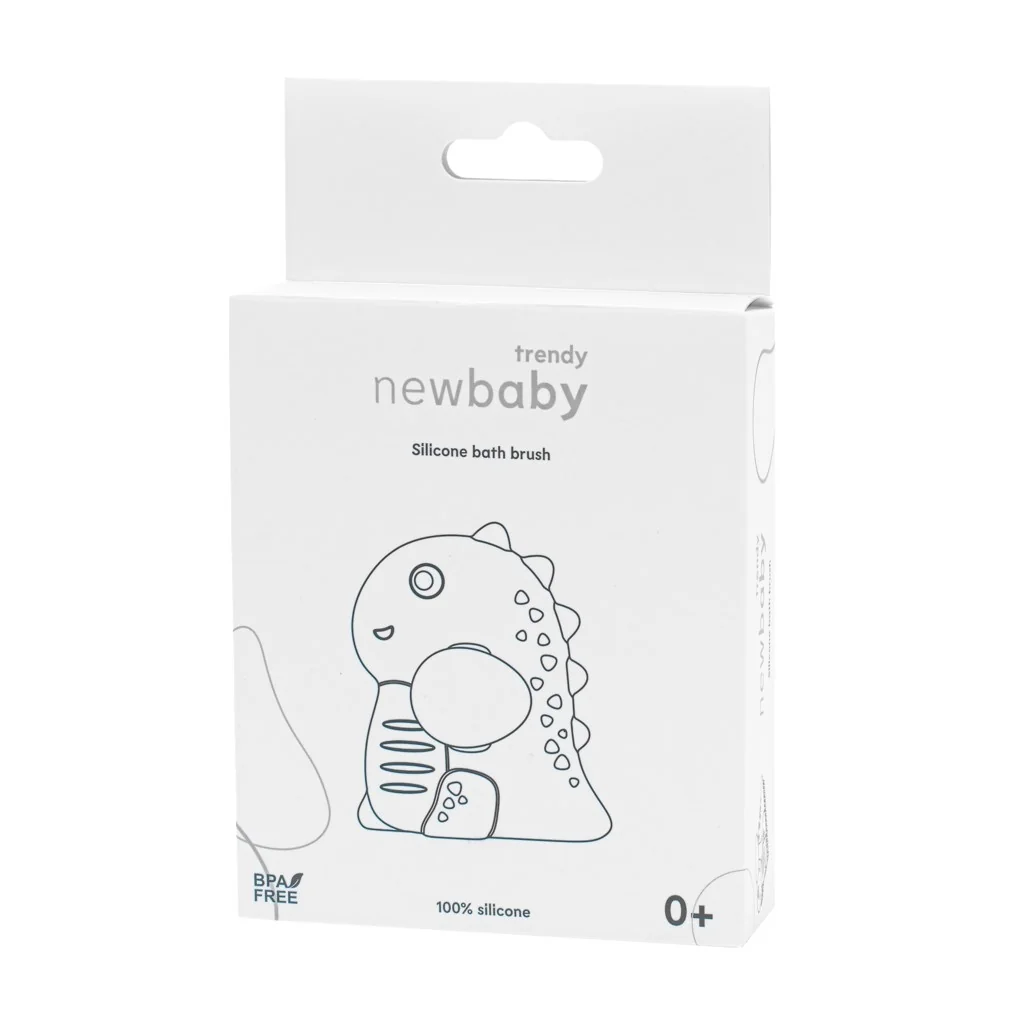 Detská silikónová kefa do kúpeľa New Baby béžová , 20C56995