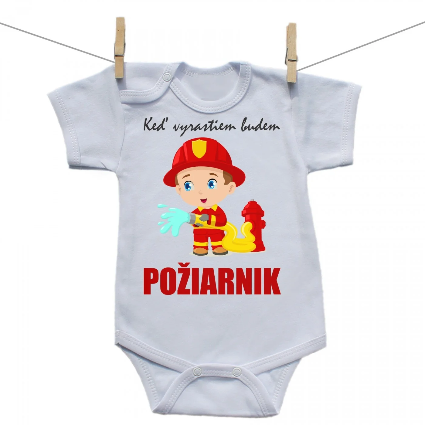 Boodyy Body s krátkym rukávom Keď vyrastiem budem požiarnik Veľkosť: 62
