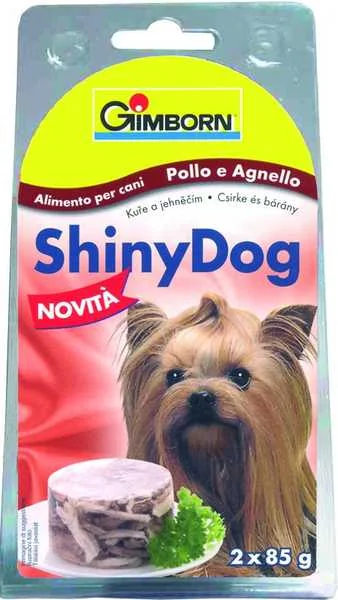 Shiny Dog Konzerva Kura+Jahňacie 2x85g 2×85 g, konzerva pre psy