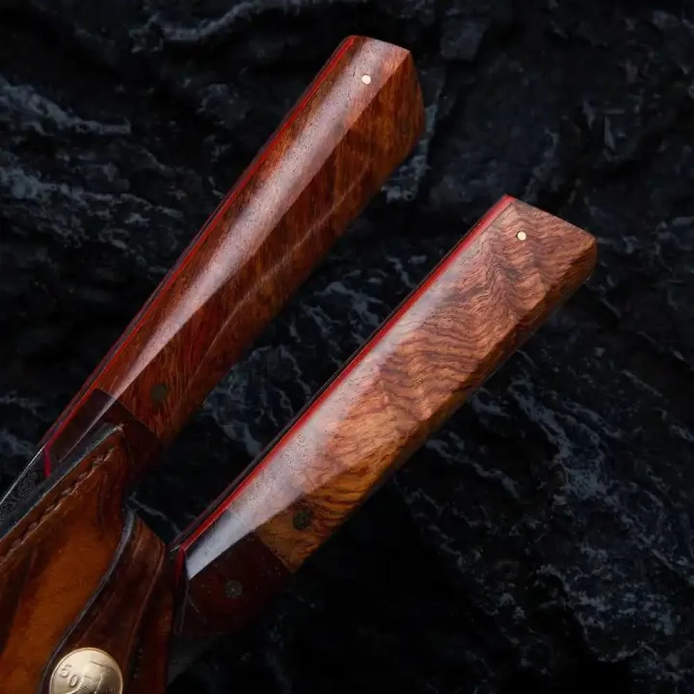 Damaškový kuchynský nôž Kotaro-Hnedá 1ks, 32,6cm, 190g