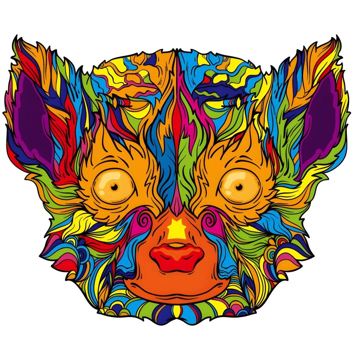 Drevené puzzle Lemur 140 dielikov, veľkosť M