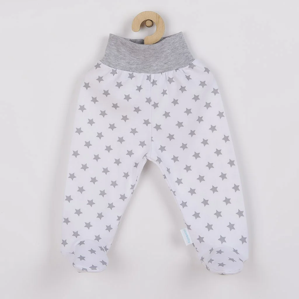 Dojčenské polodupačky New Babysivé s hviezdičkami, vel. 68 (4-6m)