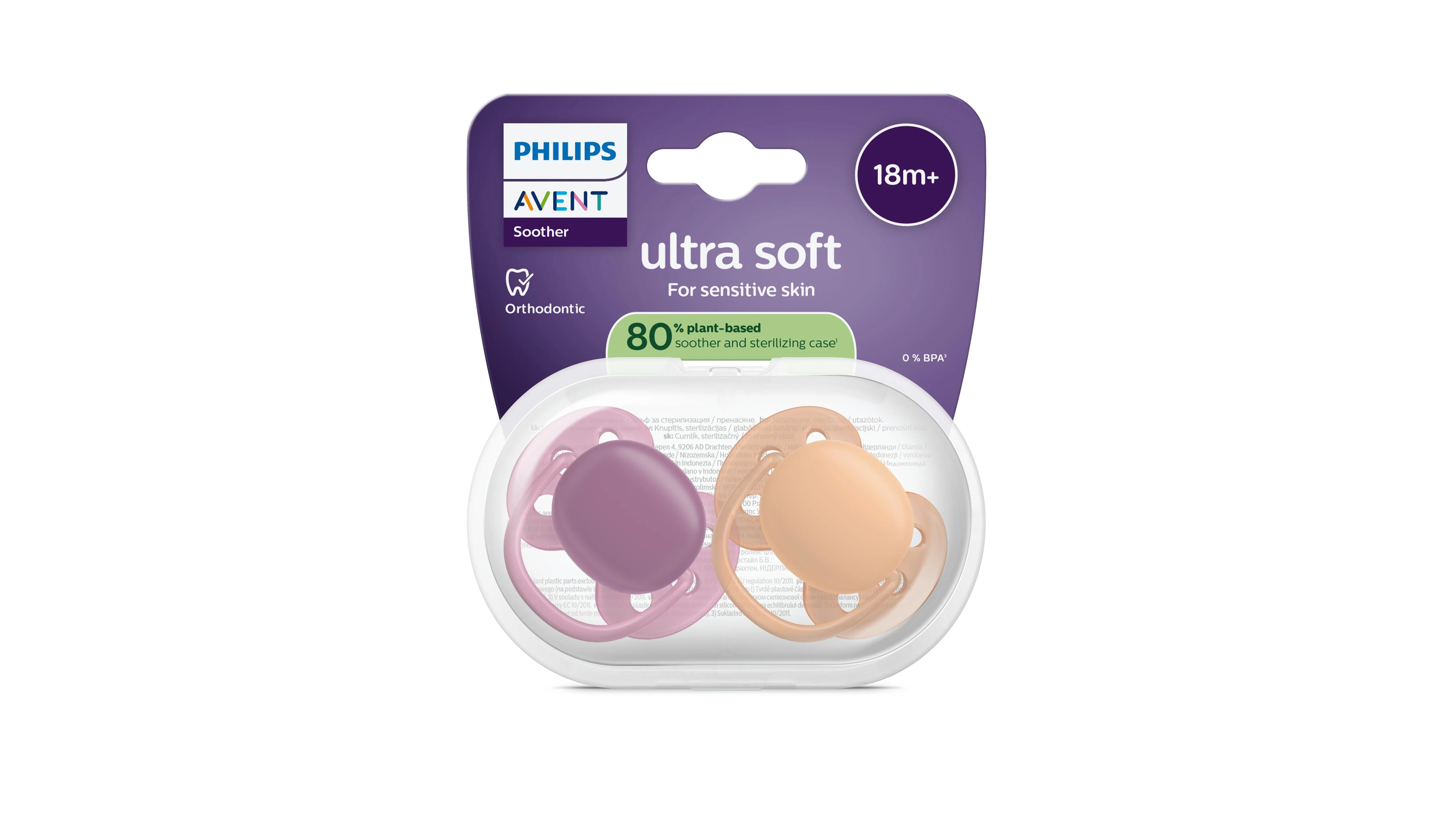 Philips AVENT - Cumlík Ultrasoft SCF093/03, 18 m+, dievča 2 ks