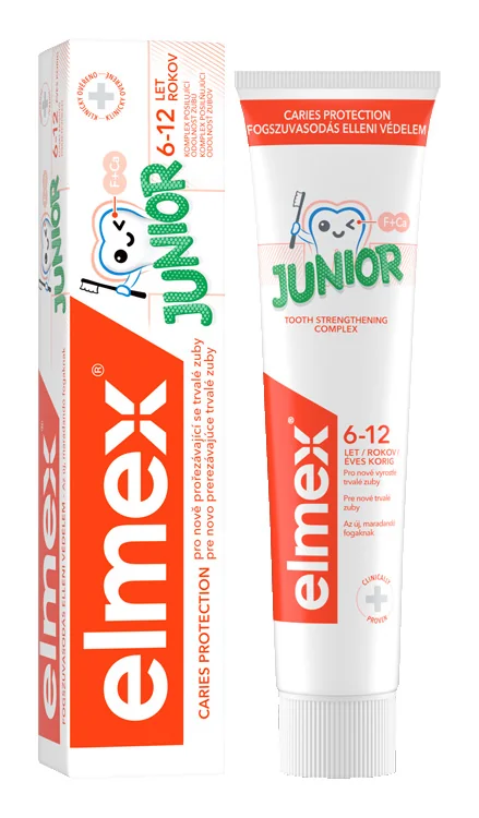 ELMEX JUNIOR ZUBNÁ PASTA 1×75 ml, detská zubná pasta