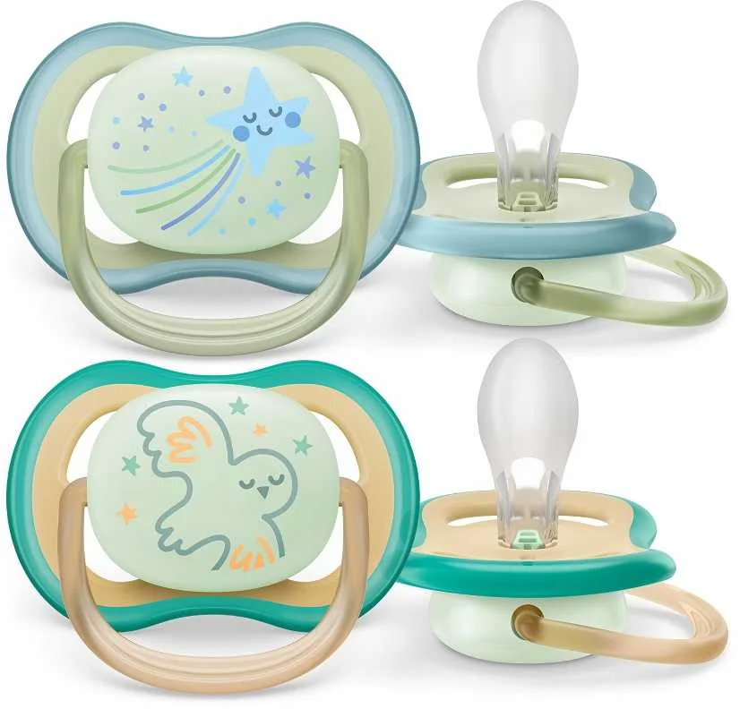 Philips AVENT Cumlík Ultra air nočný 0-6m chlapec 2ks 1×2 ks, cumlík