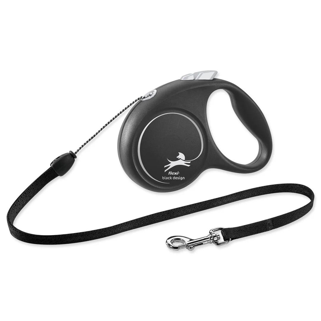 flexi Black Design S lanko 5m čierna do 12kg