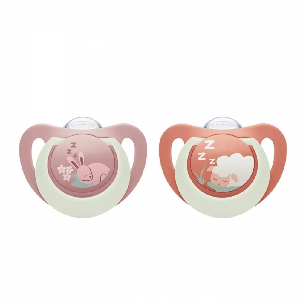 Cumlík NUK First Choice Night 6-18m 2 ks Bunny/Sheep 6-18 m, 20C59198