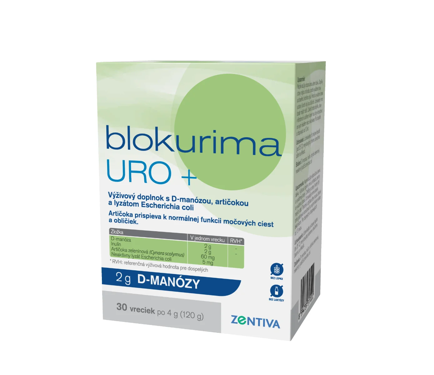 Blokurima URO+ 2g D-manózy 1×30 ks, výživový doplnok