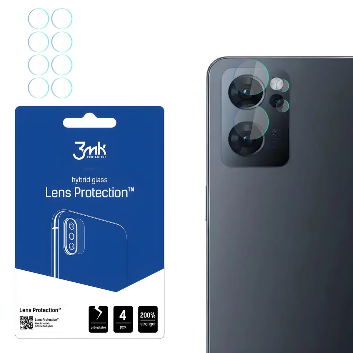 Sklo na kameru 3mk pre Oppo Reno7 5G