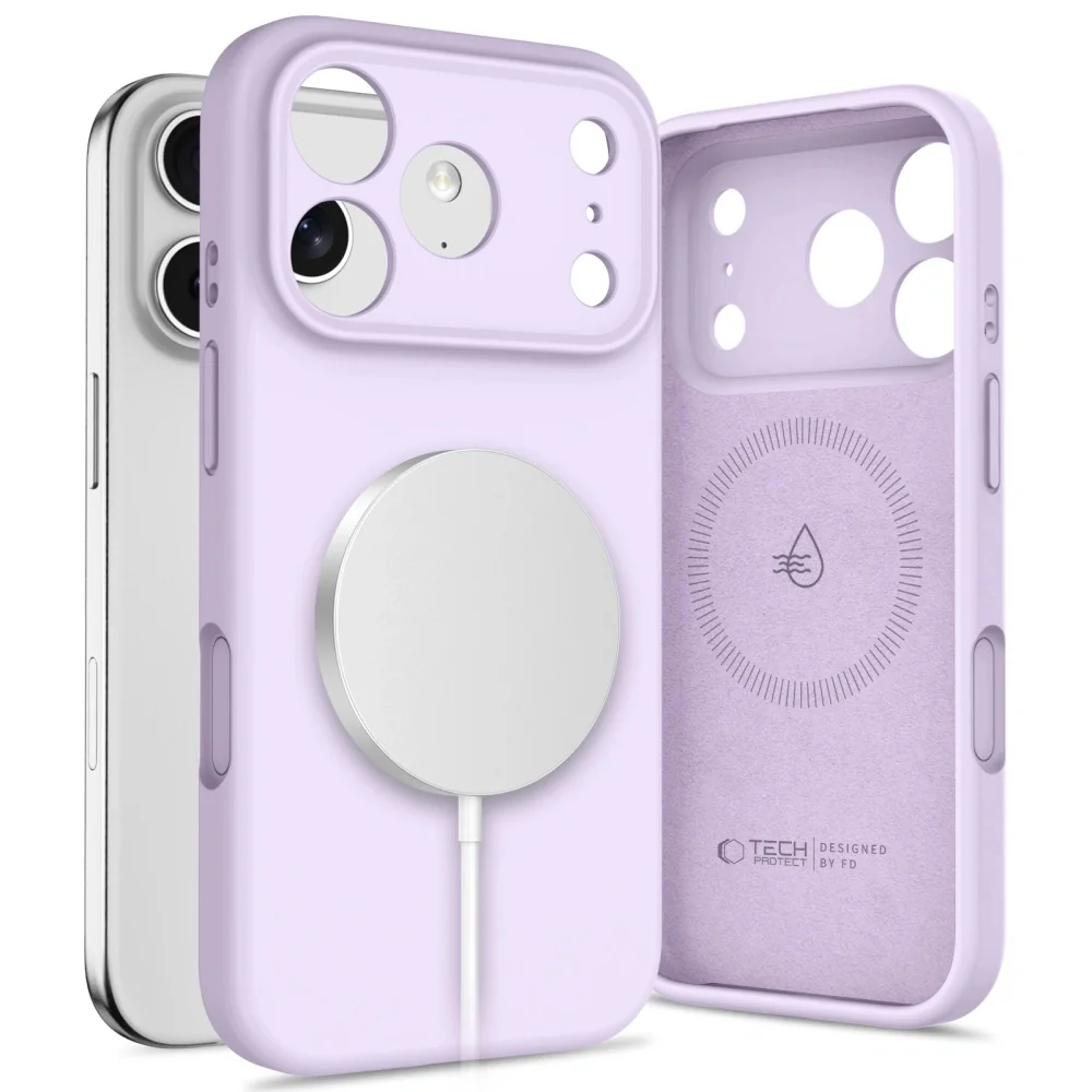 Tech-Protect Silicone MagSafe kryt na iPhone 17 Pro, fialový