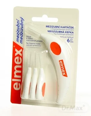 ELMEX INTERDENTAL Medzizubné kefky č.6 oranžová