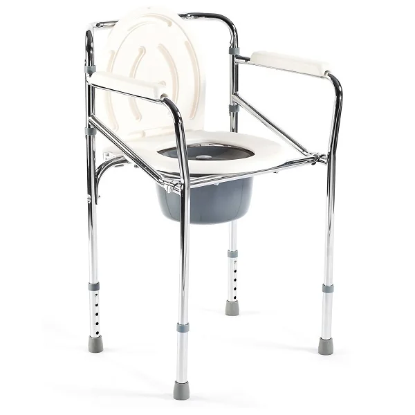 Nepojazdné toaletné WC kreslo s nastaviteľnou výškou FS-894, 43 53 cm