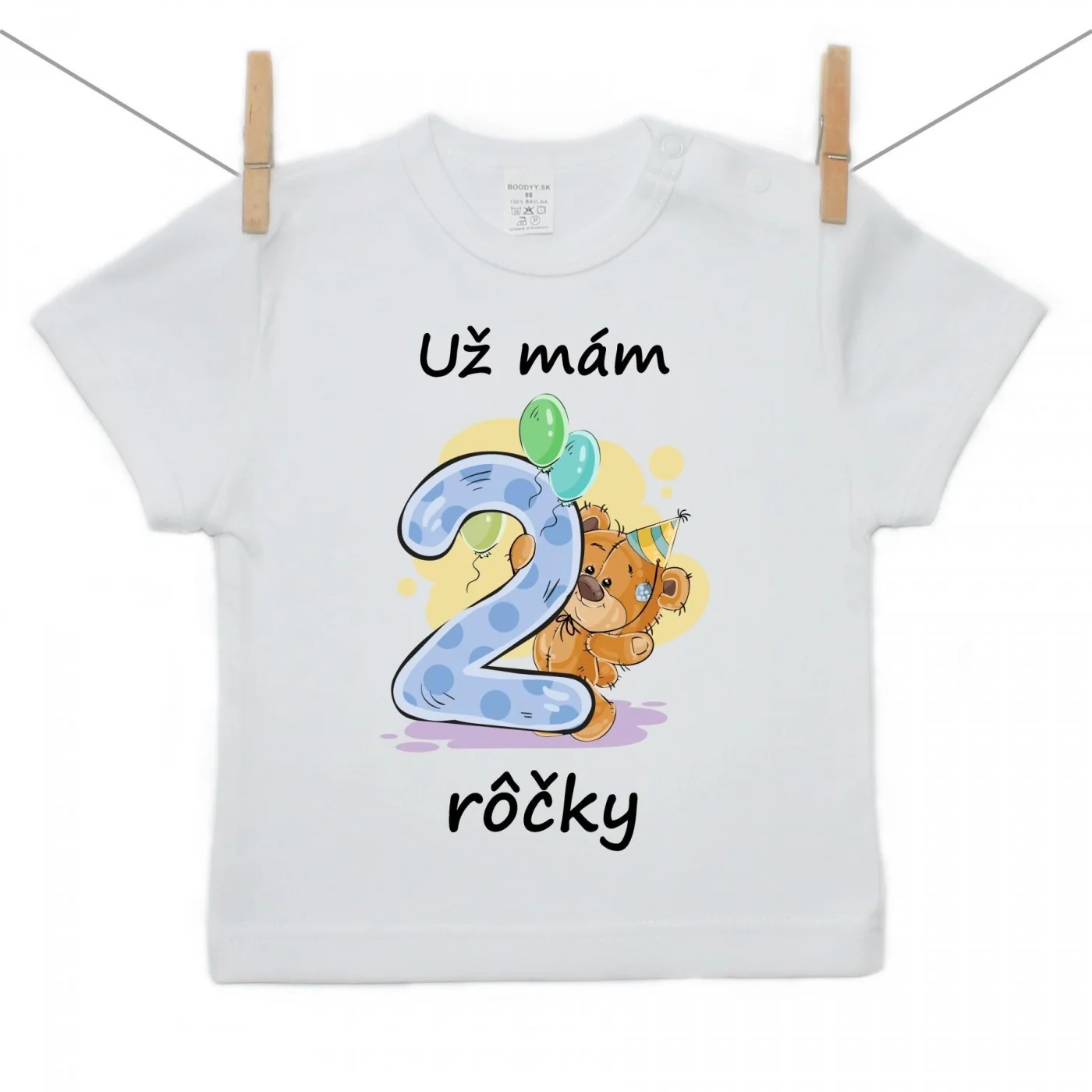 Boodyy Tričko s krátkym rukávom Už mám 2 rôčky Veľkosť: 140