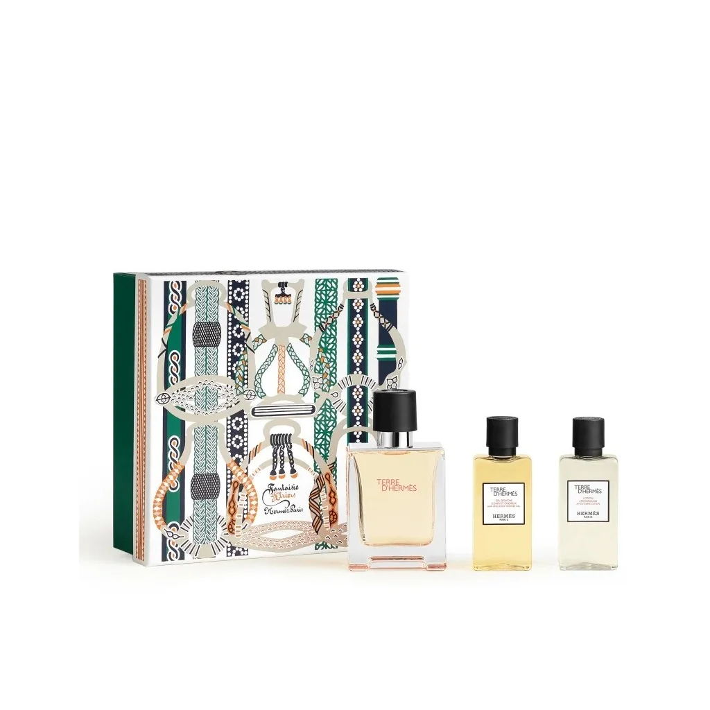 Hermes Terre EDT-S 50ml + Hair & Body Sg 40ml + Asl 40ml 1×1 set, darčeková sada