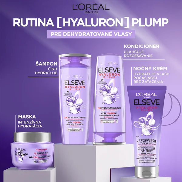 L´Oréal Paris Elseve Hyaluron Plump Nočný vyplňujúci krém 1×200 ml, nočný krém
