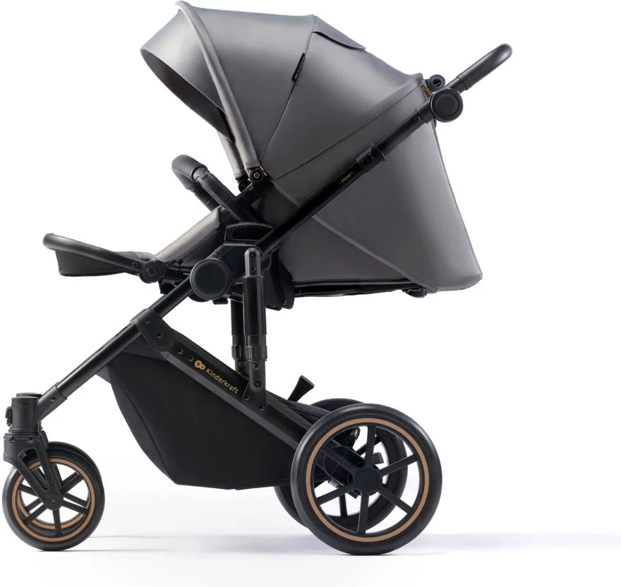 KINDERKRAFT SELECT Kočík kombinovaný 3v1 Prime 2 Shadow Grey, Premium 1×1 ks, kočík