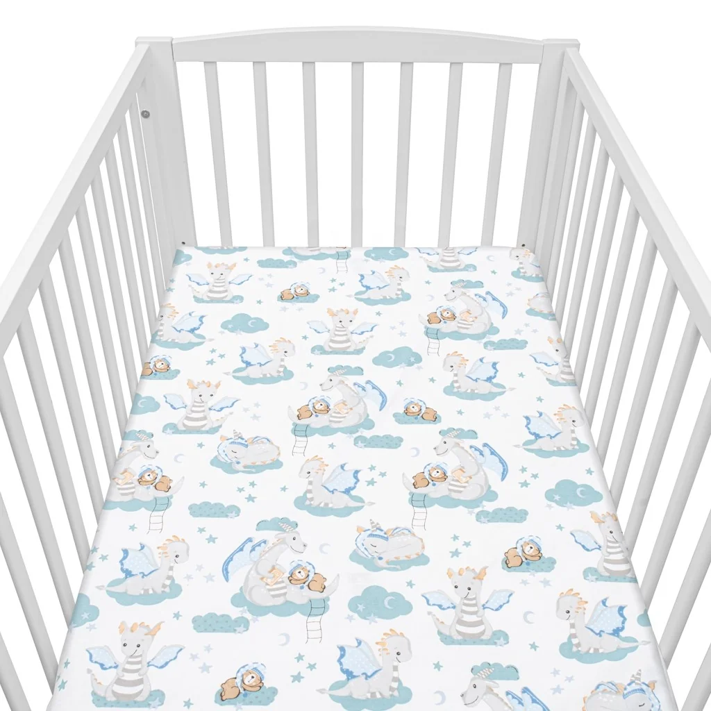 Bavlnené prestieradlo do postieľky New Baby Dráčik 120x60 cm ,