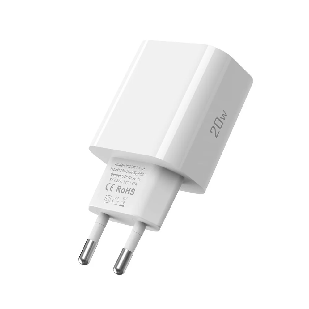 Tech-Protect NC20W sieťová nabíjačka USB-C PD 20W, biela