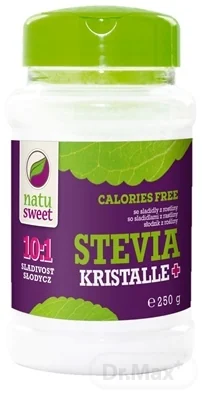 NATUSWEET STEVIA KRISTALLE+ 10:1 sladidlo, práškové 1x250 g