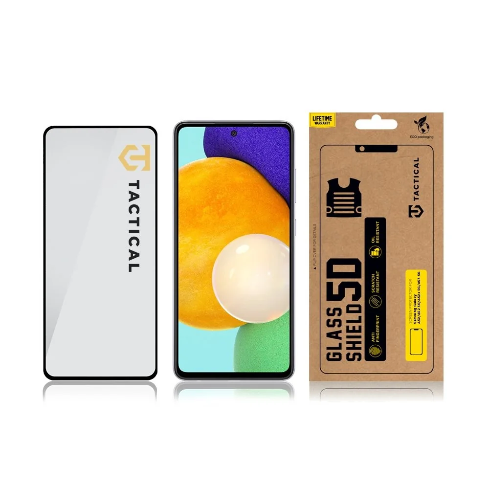 sklo pre Samsung Galaxy A52 5G/4G/A52s 5G/A53 5G - čier 0,33mm, oleofóbna úprav