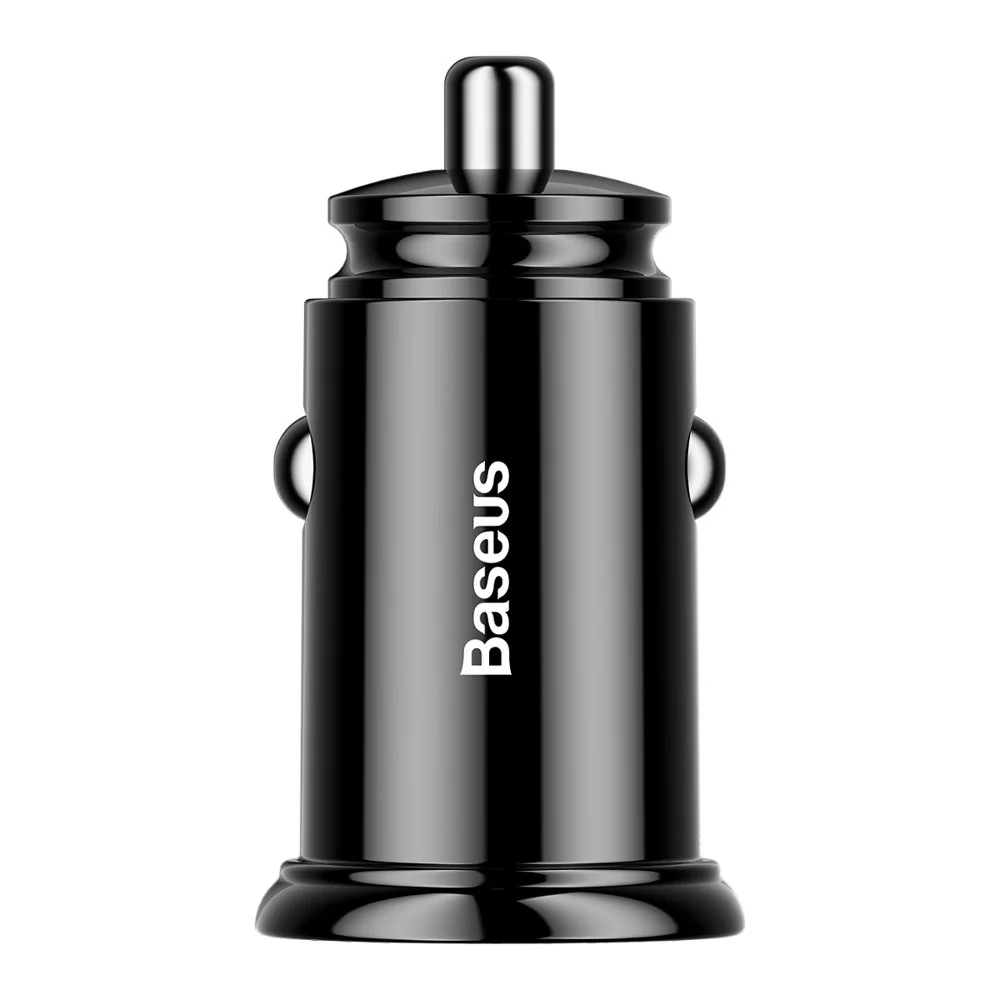 Baseus Circular 2xUSB 30W QC 3.0 autonabíjačka, čierna