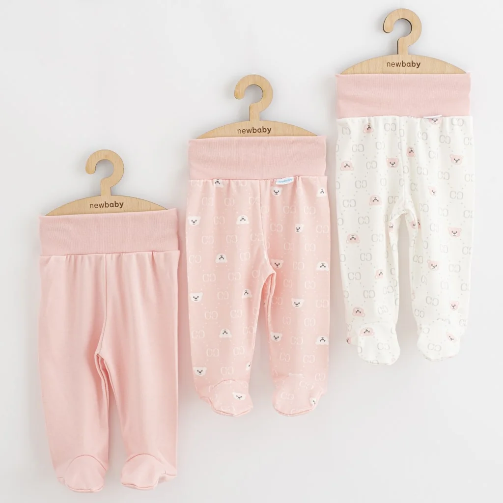 Dojčenské polodupačky New Baby Classic II Dievča 3ks ružová 68