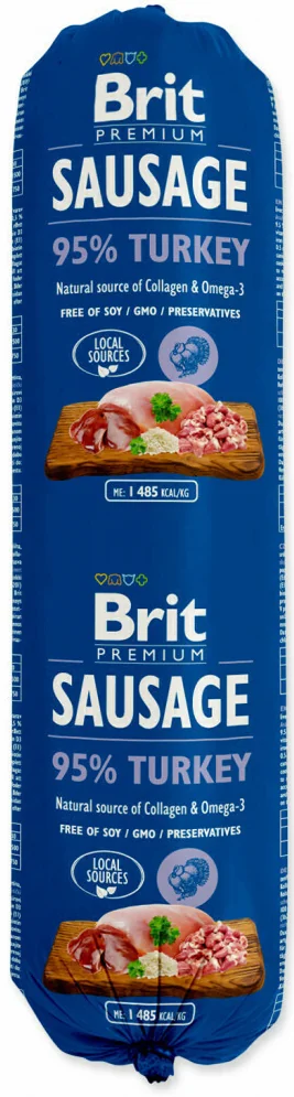 Brit Sausage Turkey 800g 1×800 g, saláma pre psy