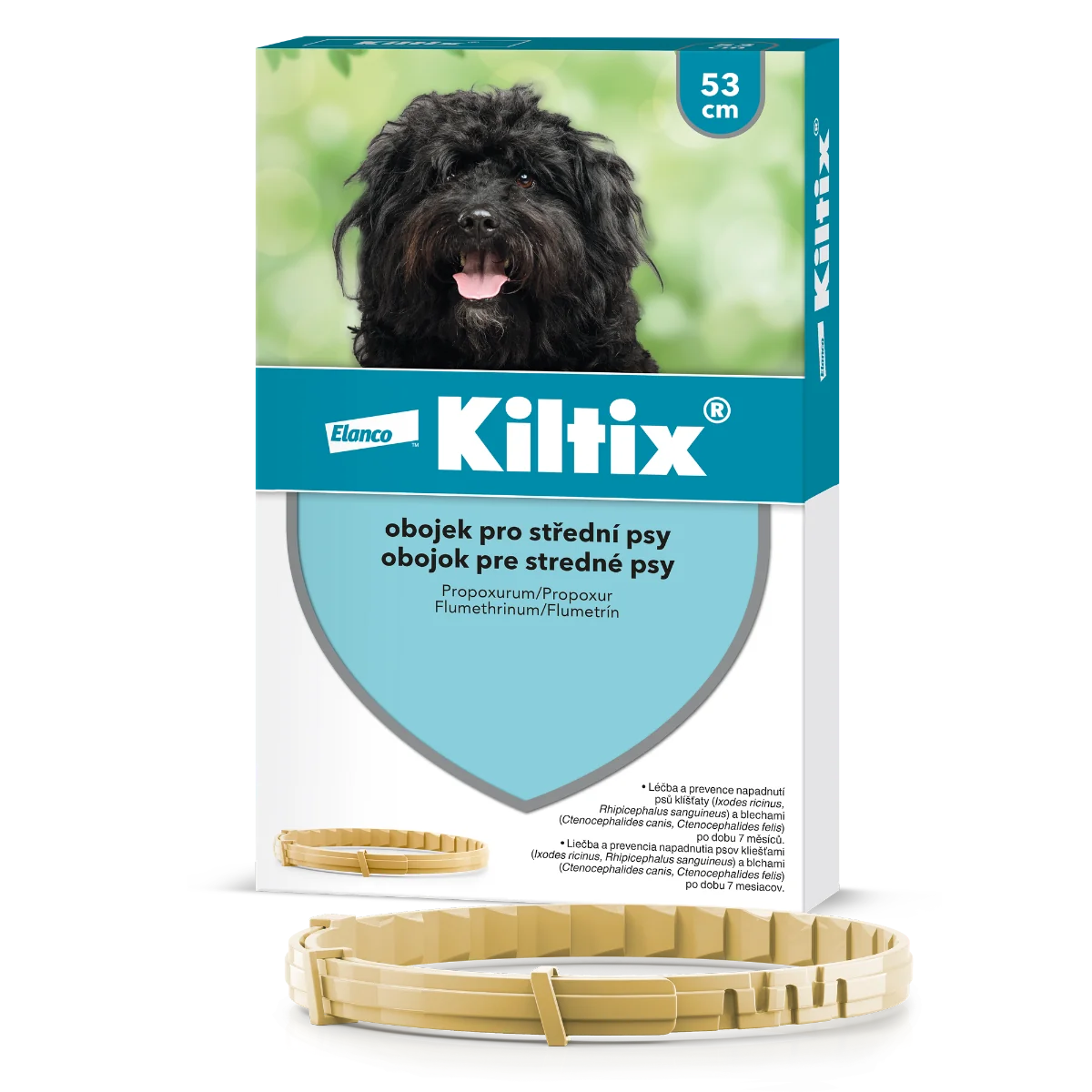 KILTIX obojok pre stredné psy 1×1 ks, antiparazitárny obojok 53 cm