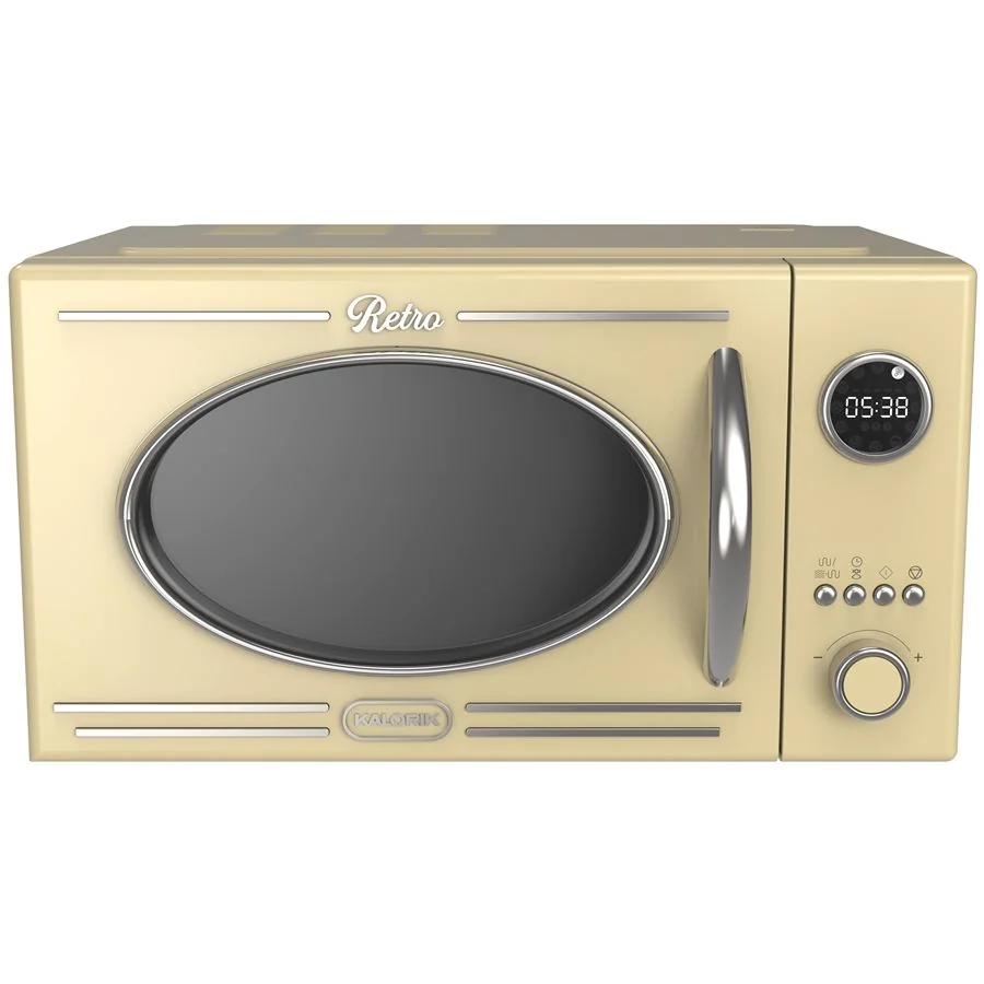 Mikrovlnná retro rúra TKG MW 2600 krémová