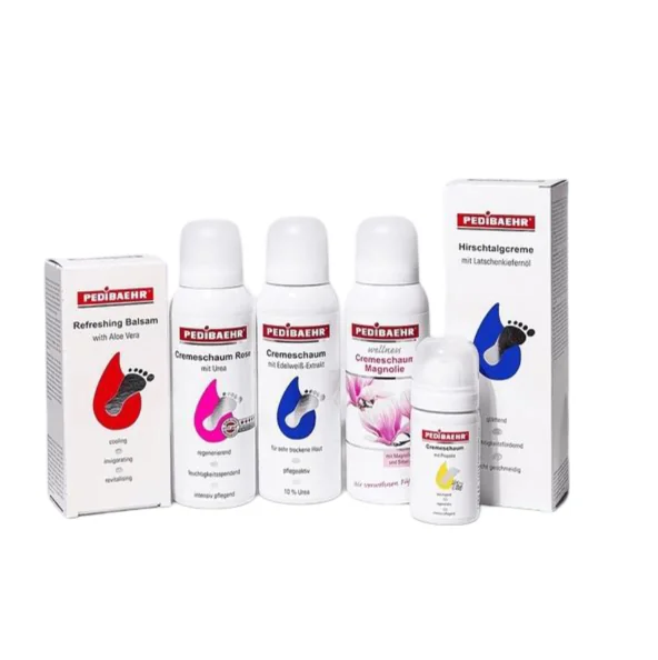 Pedibaehr krémová pena ružová s ureou, na veľmi suchú, hrubú pokožku nôh, 125 ml