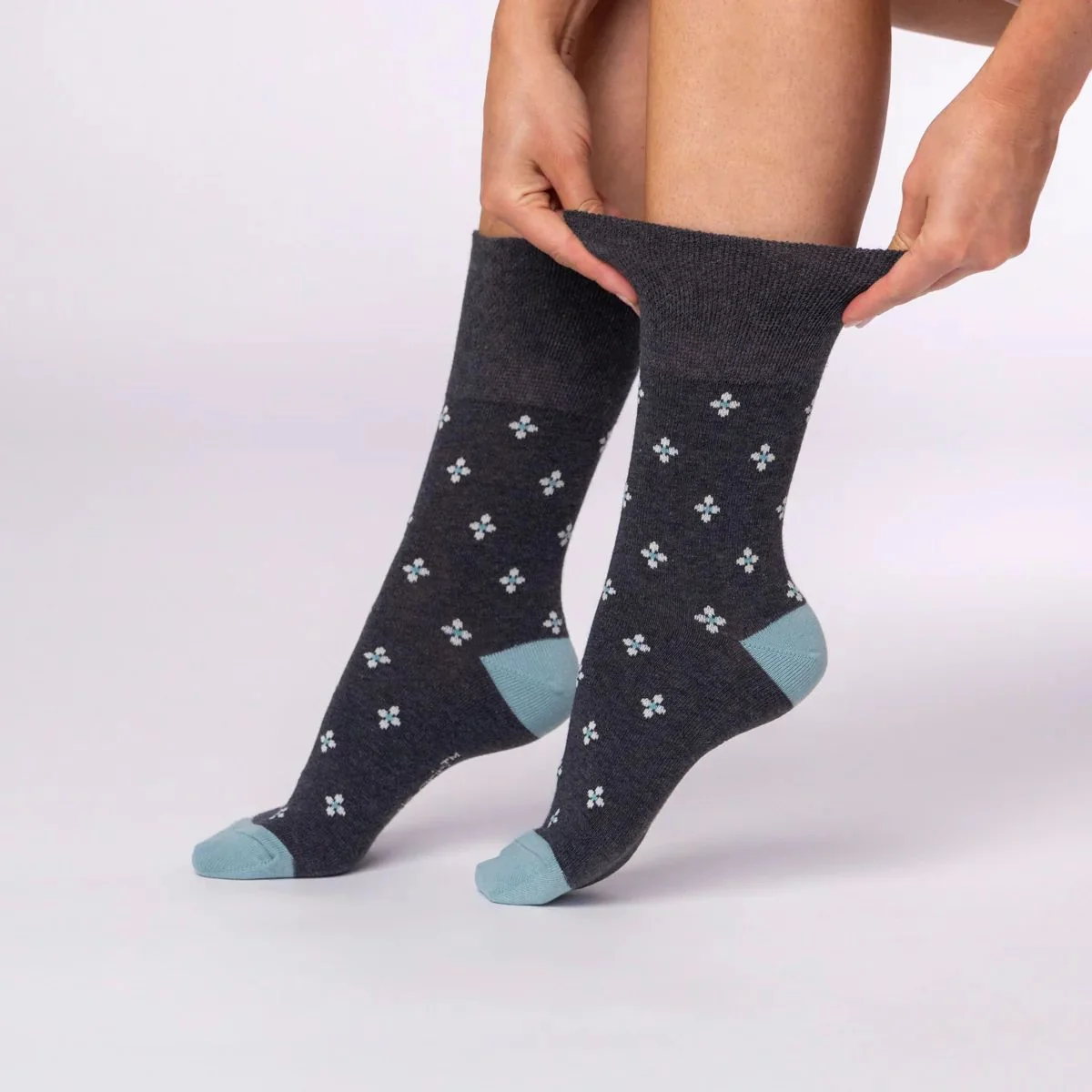 Dámske 3 pára módne ponožky Gentle Grip MICRO PATTERN lem bez gumičiek Veľkosť ponožiek 37-42