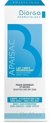 Apaisac BIORGA Vyživujúce telové mlieko 1×200 ml, telové mlieko