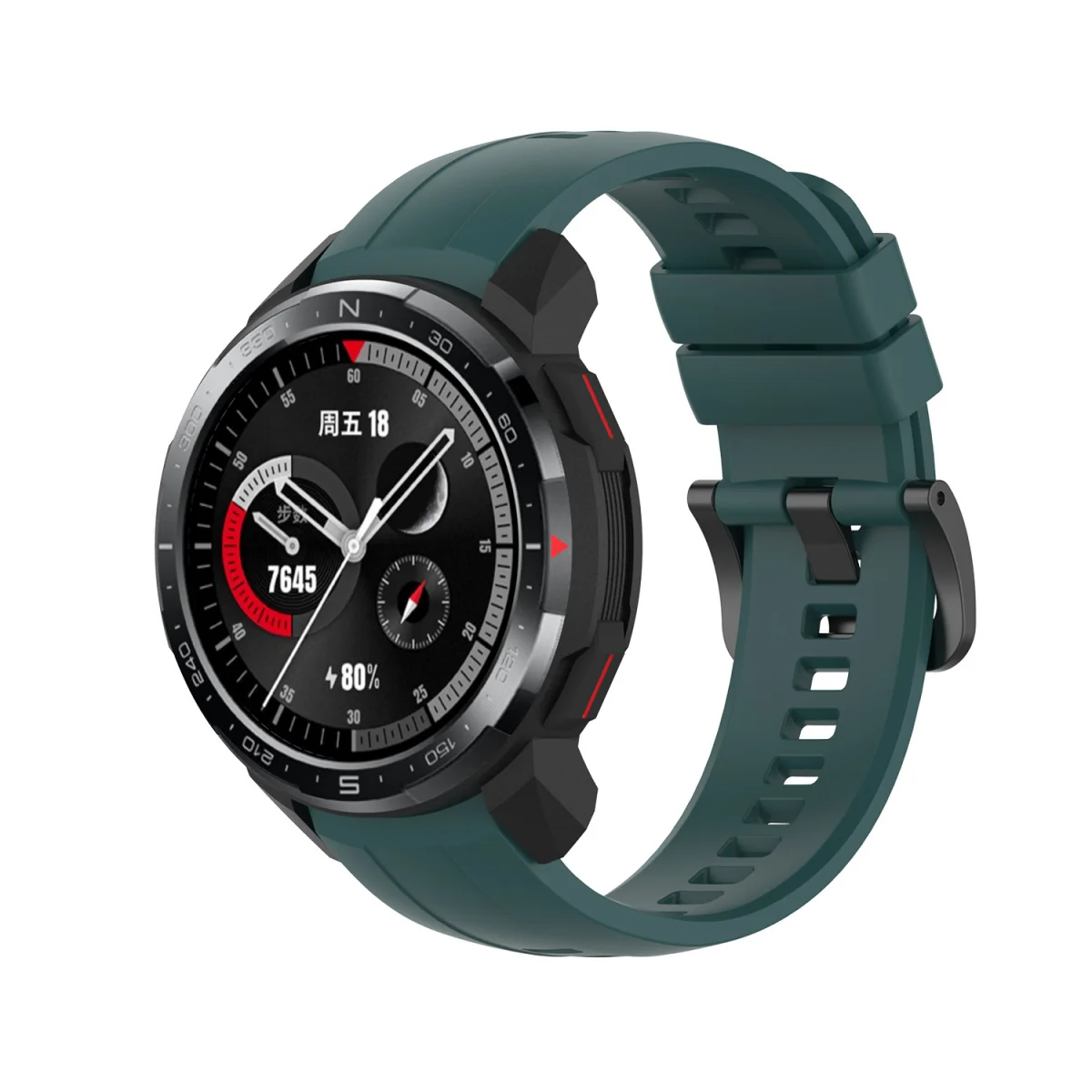 BStrap Silicone remienok na Honor Watch GS Pro dark green