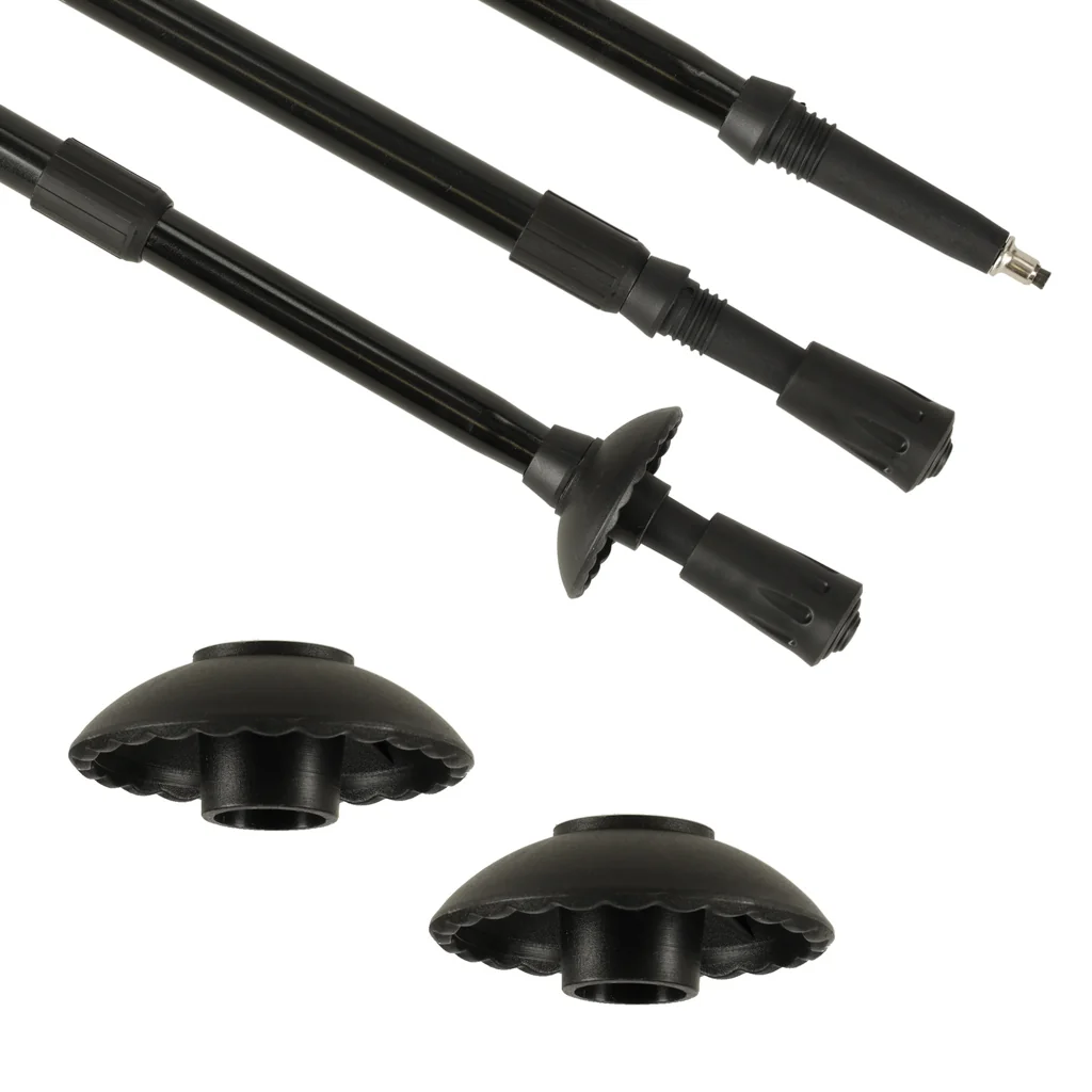 Trekingové palice Nordic Walking skladacie 2 ks čierne 65–135 cm