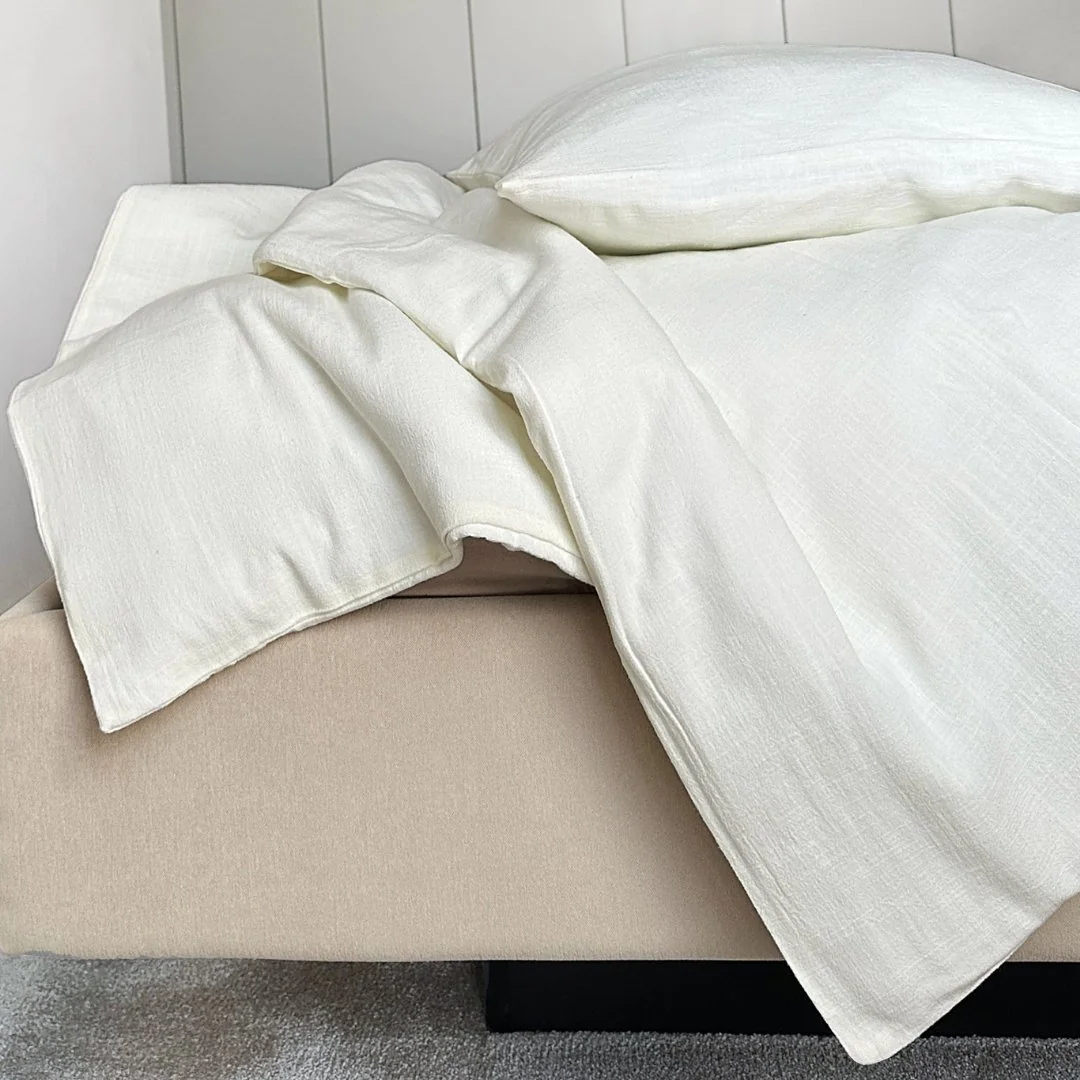 Ľanové obliečky Naira krémové, rozmer: obliečka na vankúš 70 x 90 cm