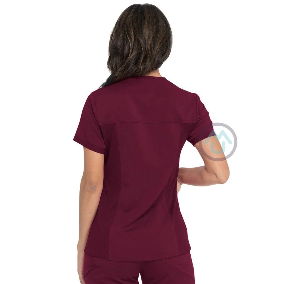 Dámska blúza Dickies s elastickými pásmi na bokoch - vínová XXS