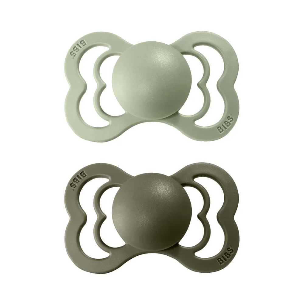 BIBS Supreme cumlíky z prírodného kaučuku 2ks veľkosť 2 - Sage / Hunter Green