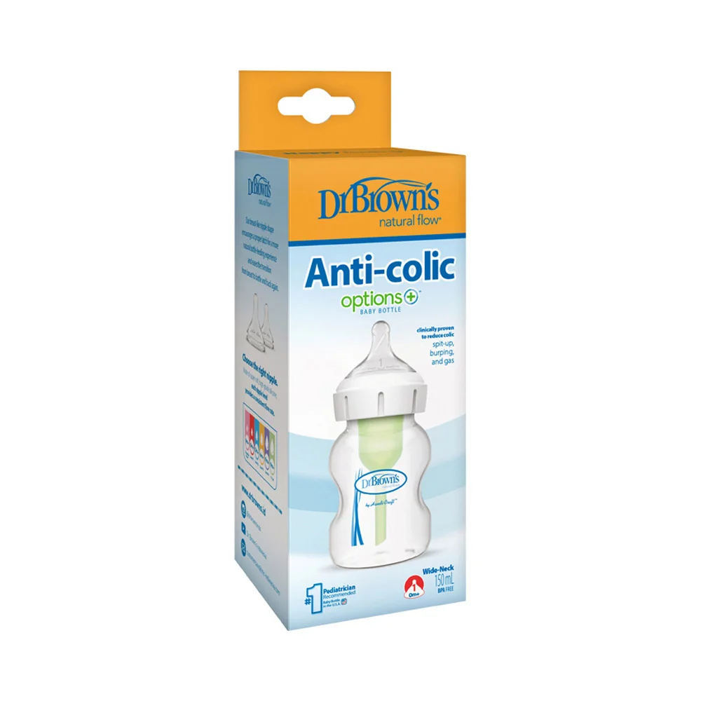 Dr. Brown’s Dojčenská Antikoliková fľaša Options+ Wide-Neck 150ml