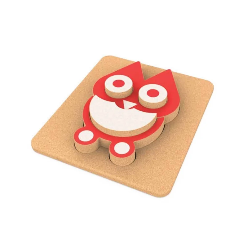 Elou Ekologické korkové kocky Puzzle Sova 3D EL-810326