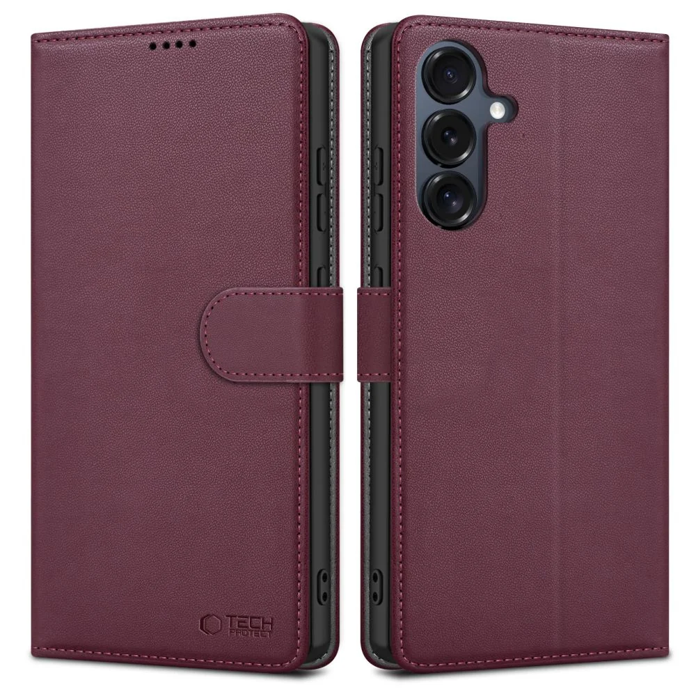 Tech-Protect Wallet knižkové puzdro na Samsung Galaxy A16 4G / 5G, bor dové