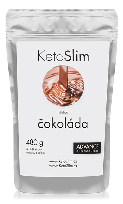 KetoSlim, príchuť čokoláda 480 g - proteínový koktail 1×480 g, výživový doplnok