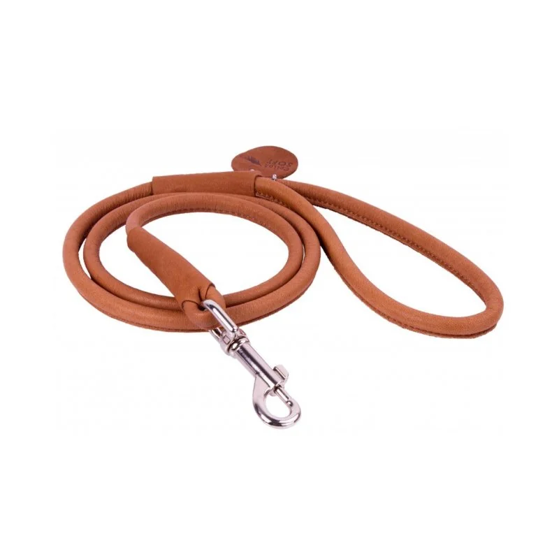 Okrúhle kožené vodítko Soft hnedé 122cm, Šírka: 4 mm