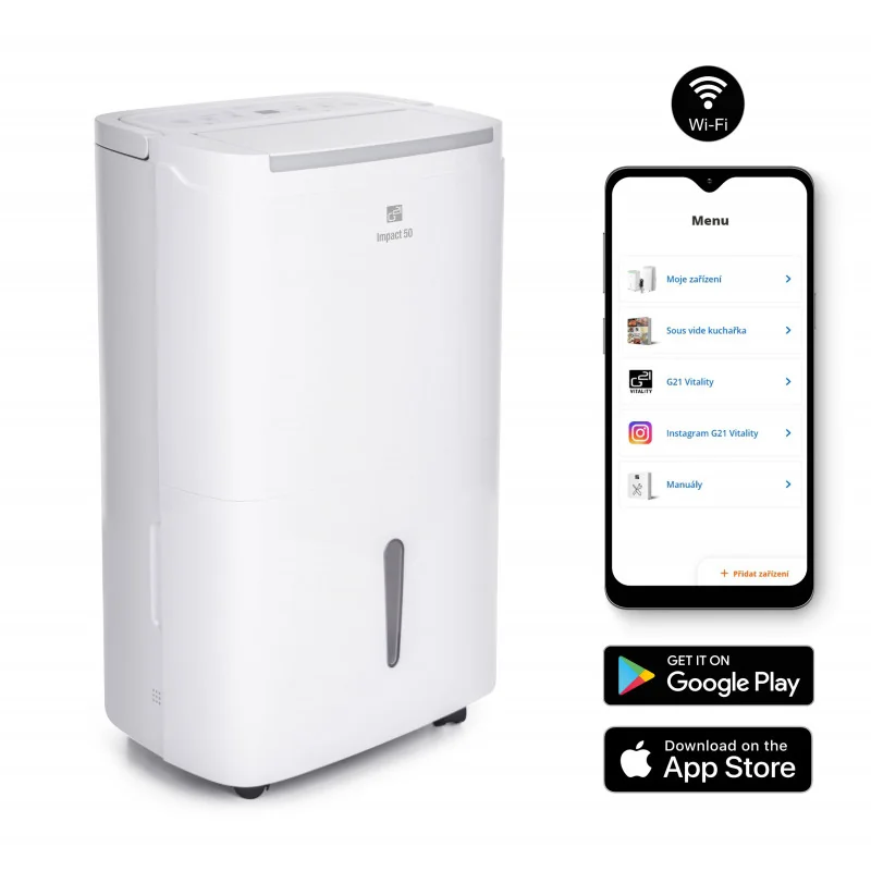 G21 Odvlhčovač Impact 50, kapacita 50l/24h, WiFi Impact 50, kapacita 50l/24h, WiFi G21IMP50