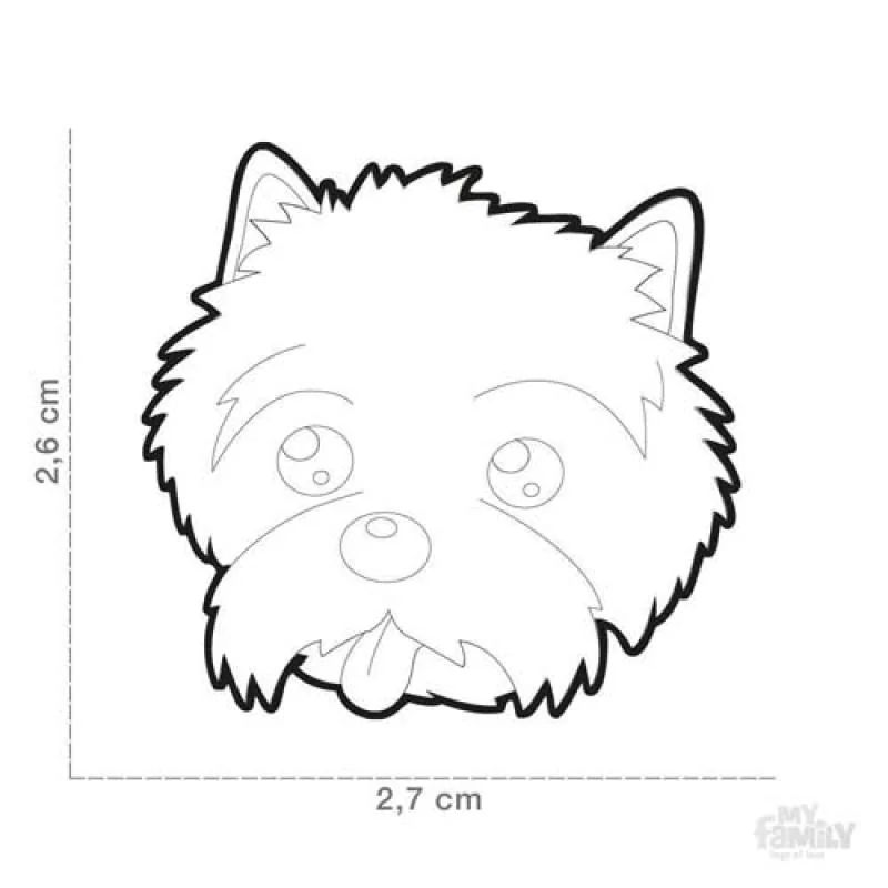MF WEST HIGHLAND WHITE TERRIER 2,6x2,7cm gravírovateľný prívesok