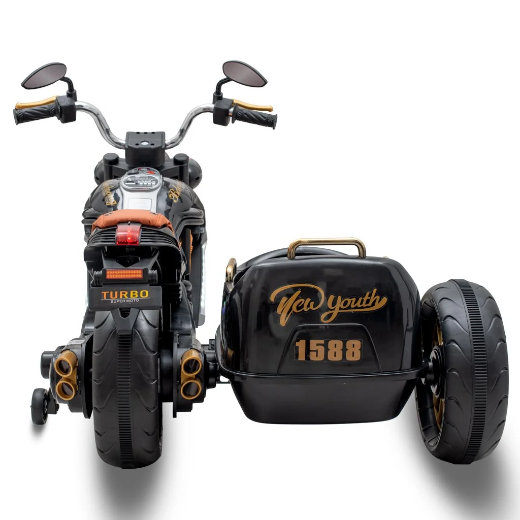 Detská elektrická motorka SideCar Baby Mix čierna , 20C58284